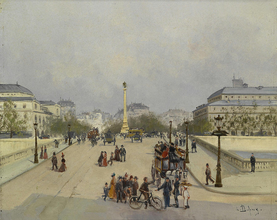 Eugene Galien Laloue Painting - Parisian Street Scene #3 by Celestial Images