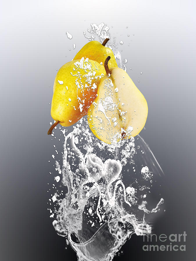Pear Splash Collection #3 Mixed Media by Marvin Blaine