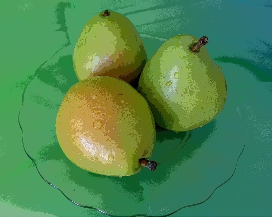 3 Pears Photograph by Florene Welebny