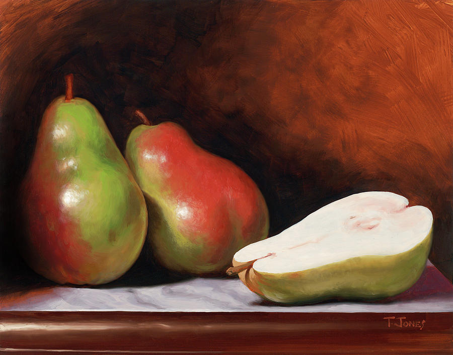 3 Pears Painting by Timothy Jones