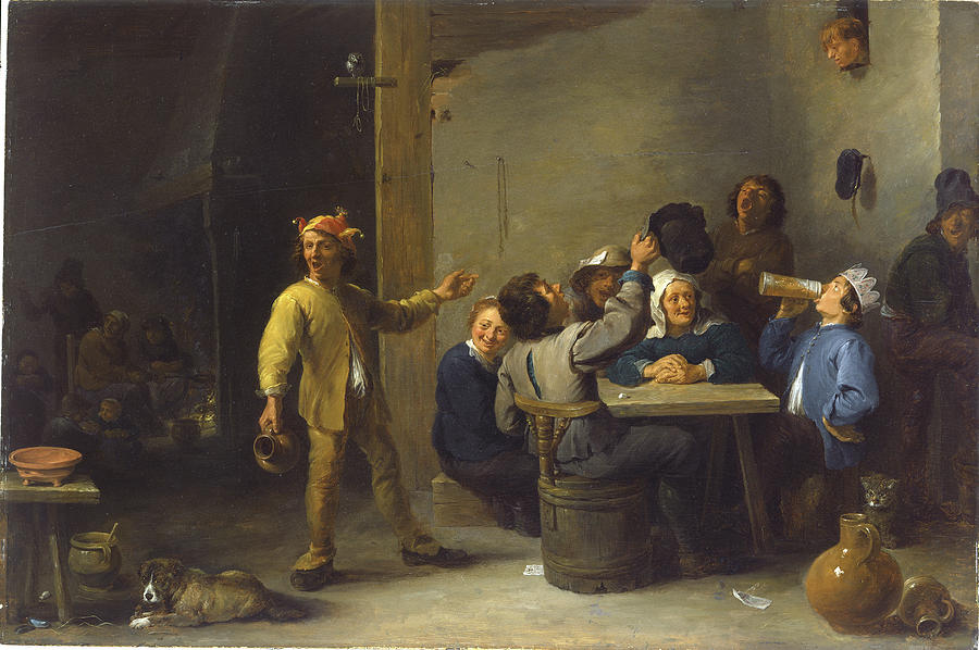 Peasants Celebrating Twelfth Night #3 Painting by David Teniers The Younger