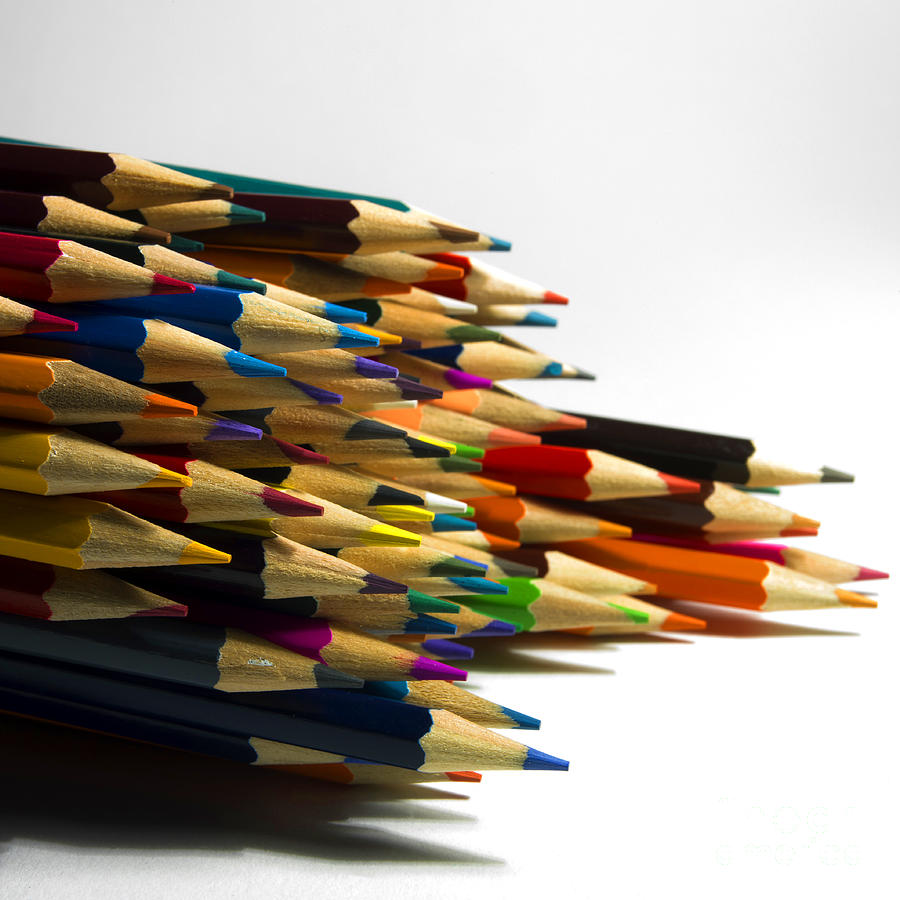 Colored Photograph - Pencils #3 by Bernard Jaubert