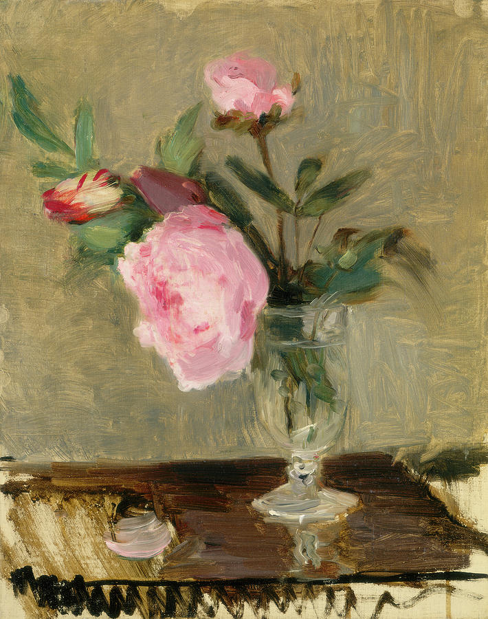 Peonies #2 Painting by Berthe Morisot