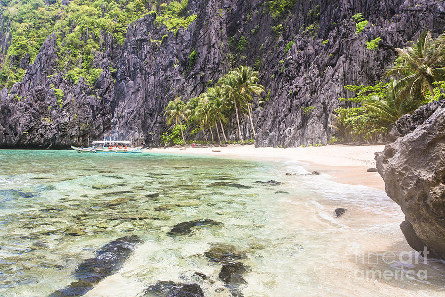 Perfect beach in the stunning Bacuit archipelago in El Nido  #3 Photograph by Didier Marti