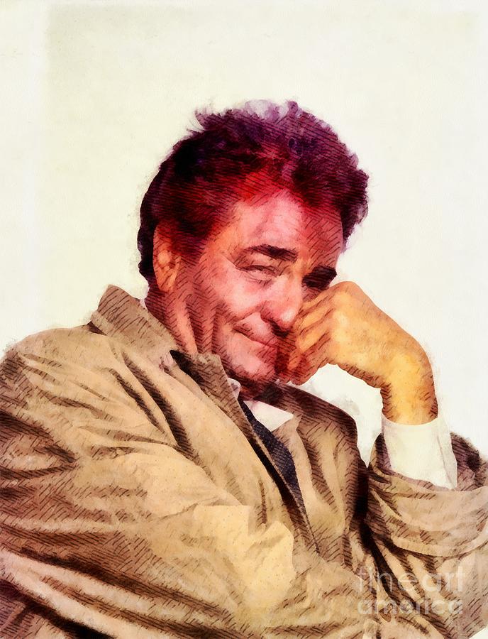Hollywood Painting - Peter Falk, Columbo #3 by Esoterica Art Agency