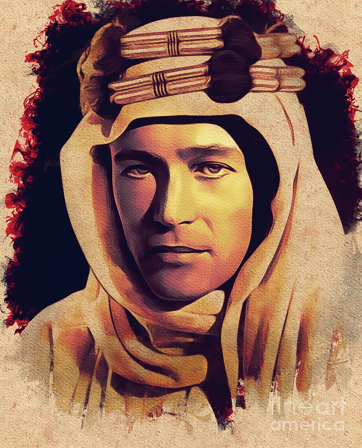 Hollywood Painting - Peter OToole as Lawrence of Arabia #3 by Esoterica Art Agency
