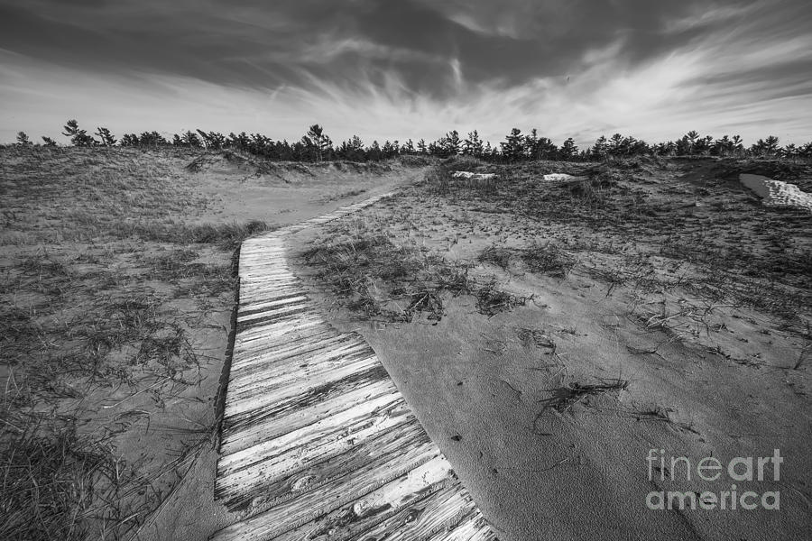 Black And White Photograph - Peterson Beach #3 by Twenty Two North Photography