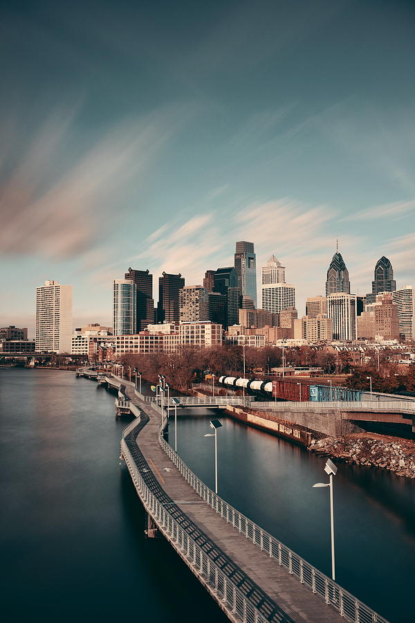 Philadelphia Skyline #3 Photograph by Songquan Deng
