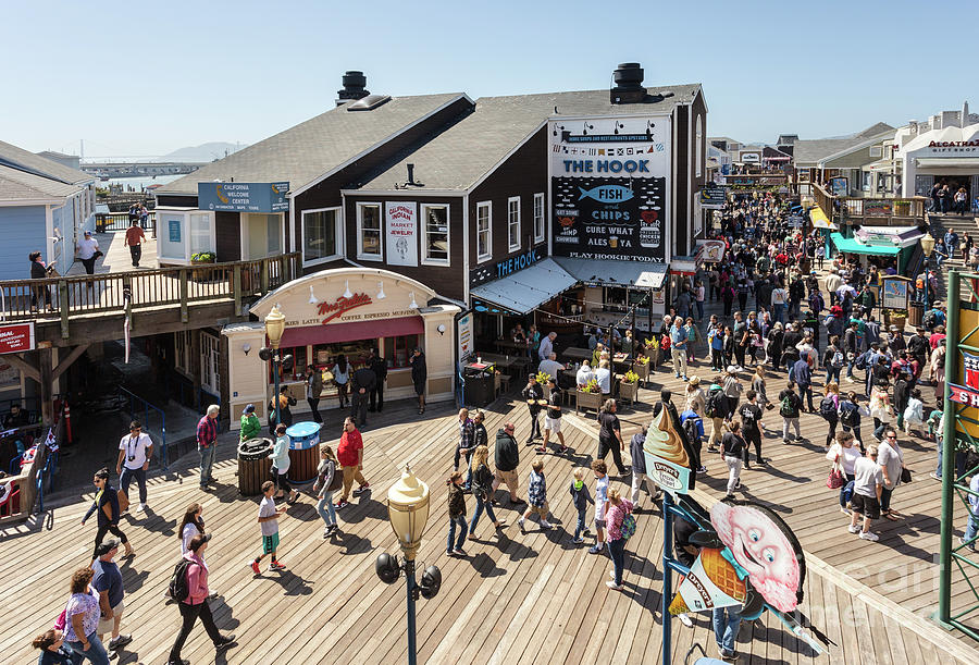Pier 39 in Fisherman Wharf in San Francisco, USA #3 Photograph by Didier Marti