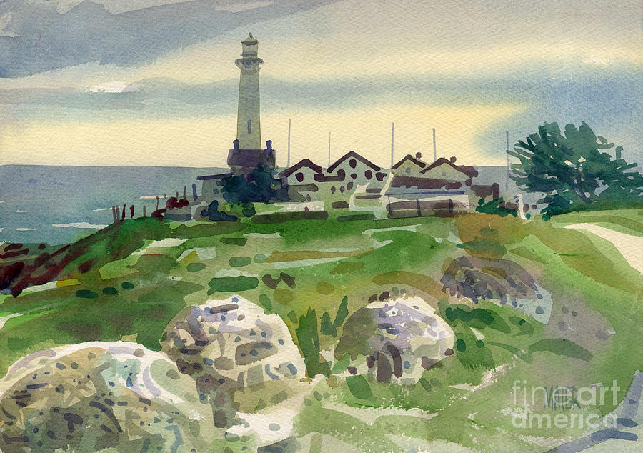 Pigeon Point Lighthouse Painting - Pigeon Point Light #3 by Donald Maier