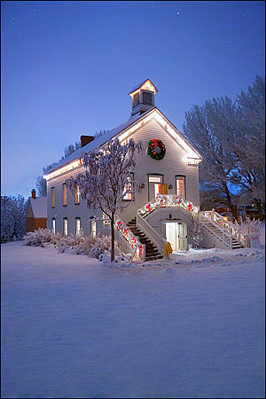 Pioneer Church At Christmas Time Photograph