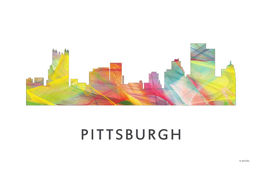 Architecture Digital Art - Pittsburgh Pennsylvania Skyline #3 by Marlene Watson