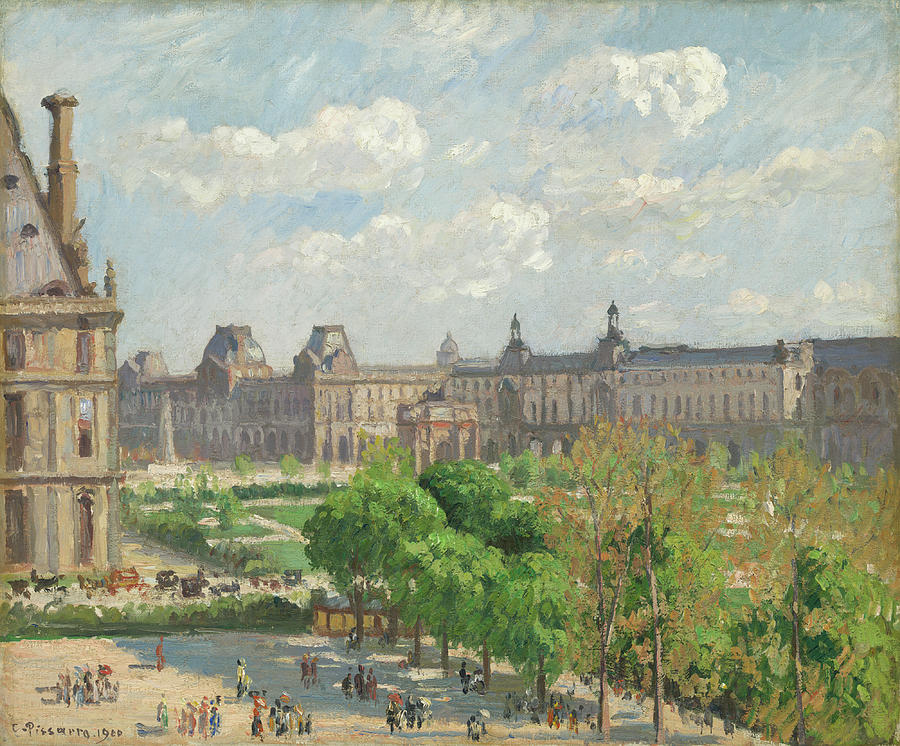 Place du Carrousel, Paris #3 Painting by Camille Pissarro