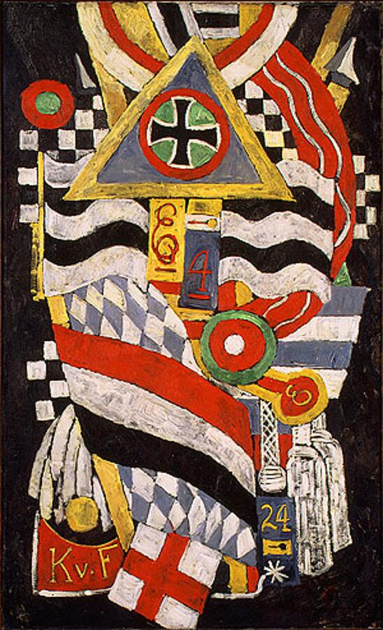 Portrait of a German Officer, from 1914 Painting by Marsden Hartley