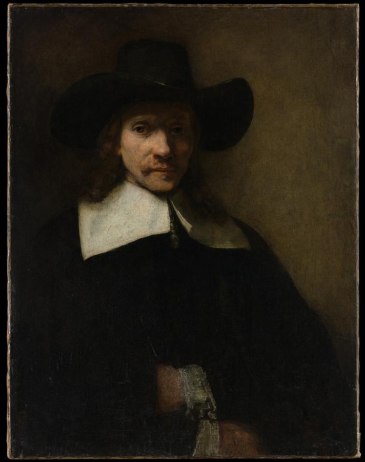 Portrait of a Man #3 Painting by Rembrandt