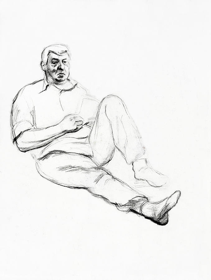 Portrait Of A Senior Man By Ivailo Nikolov Drawing