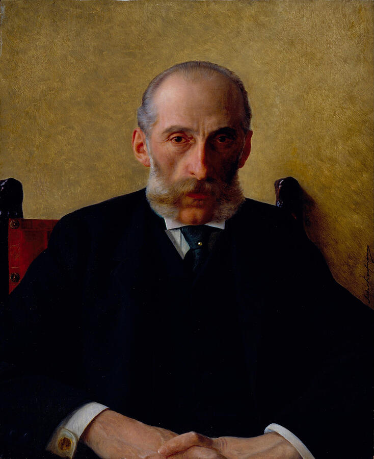 Portrait of Isidor Gewitsch, from circa 1900 Painting by Isidor Kaufmann