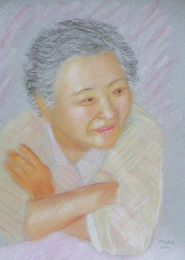 Portrait Of Lady #3 Pastel by Masami Iida