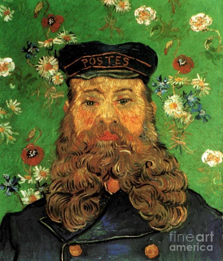 Arles Painting - Portrait of the Postman Joseph Roulin #3 by Vincent Van Gogh