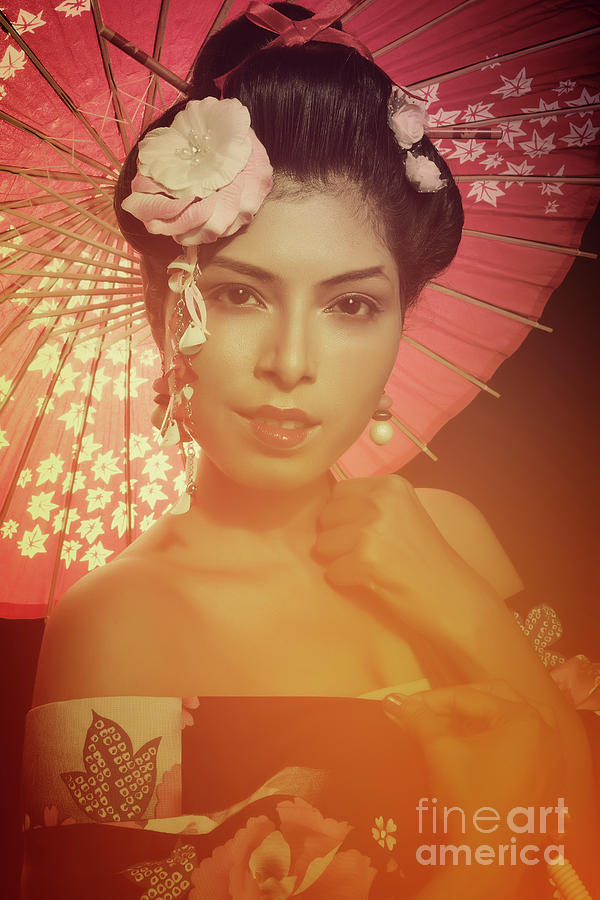 Portrait of Young Japanese Lady #3 Photograph by Kiran Joshi