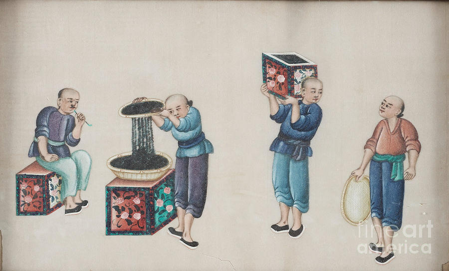 Portraying The Chinese Tea Traders #3 Painting by Celestial Images