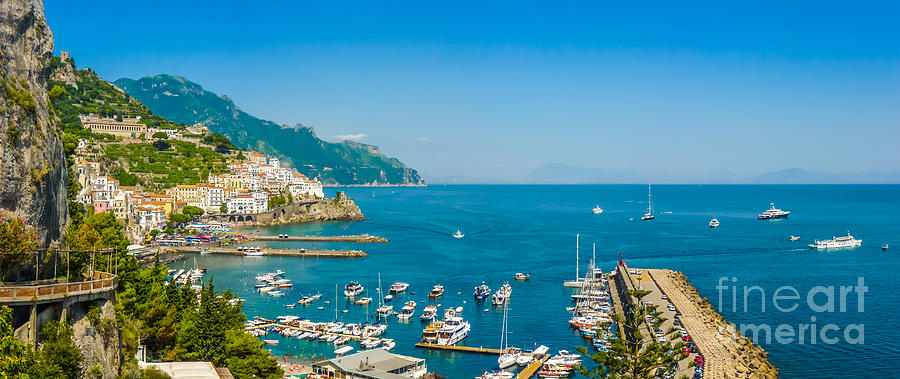 Brilliant postcard view of Amalfi Photograph by JR Photography