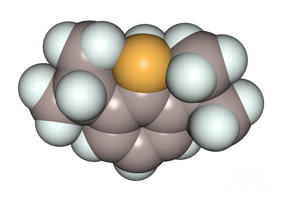 Propofol Diprivan Molecular Model #3 Photograph by Scimat