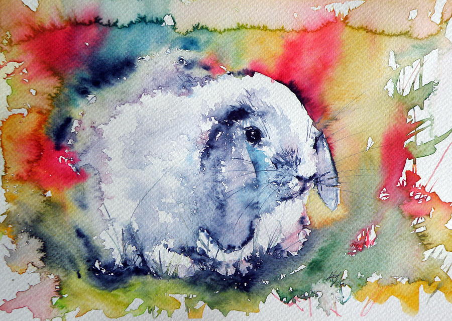 Rabbit #2 Painting by Kovacs Anna Brigitta