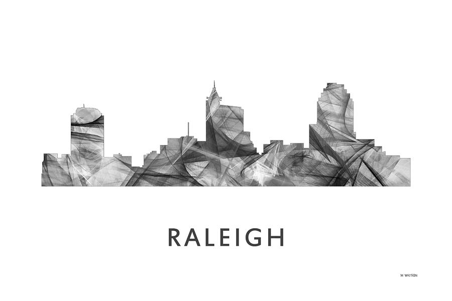 Raleigh North Carolina Skyline #3 Digital Art by Marlene Watson
