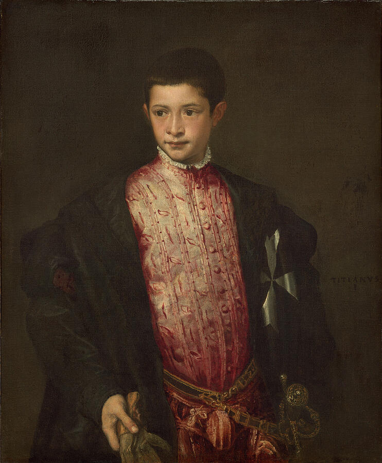 Ranuccio Farnese, from 1542 Painting by Titian
