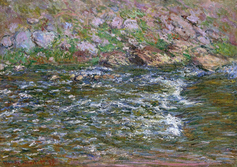 Rapids on the Petite Creuse at Fresselines, from 1889 Painting by Claude Monet