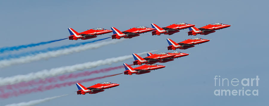 Red Arrows display #3 Photograph by Colin Rayner