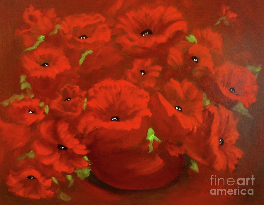 Red Poppies Jenny Lee Discount Painting by Jenny Lee