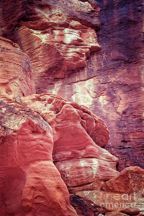 Red Rock Canyon Petroglyphs #3 Photograph by Jim And Emily Bush