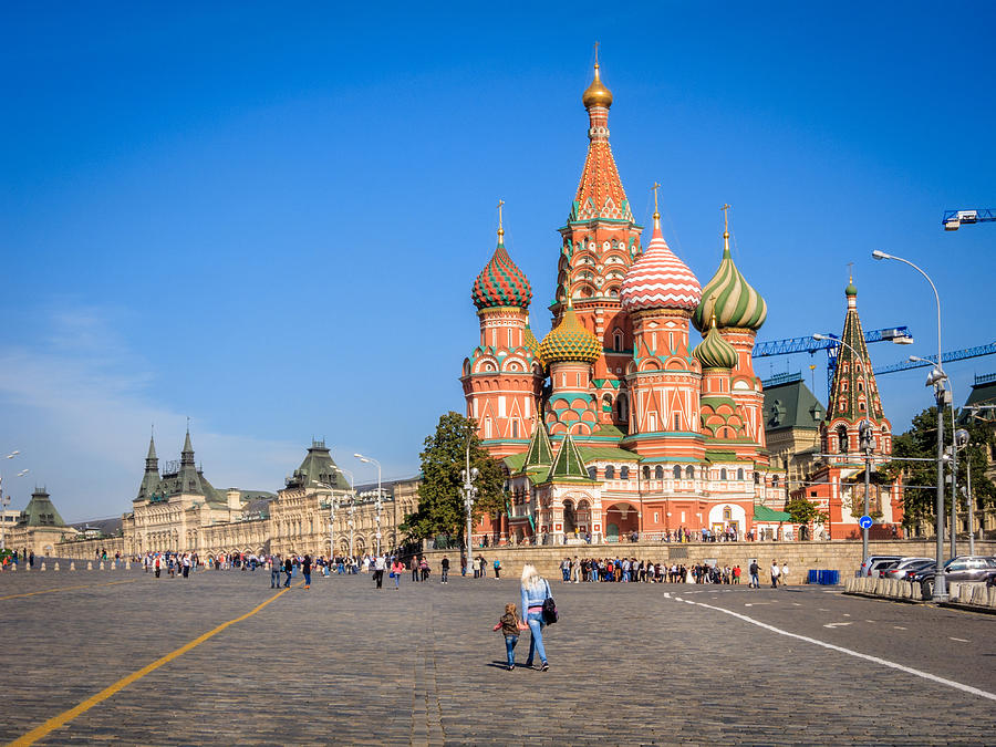 Red Square and St. Basil Cathedral Photograph by Alexey Stiop - Fine ...