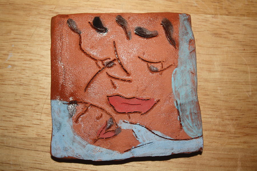 Rest - Tile #3 Ceramic Art by Gloria Ssali