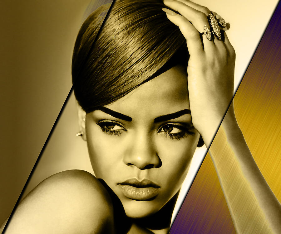 Rihanna Mixed Media - Rhianna Collection #3 by Marvin Blaine