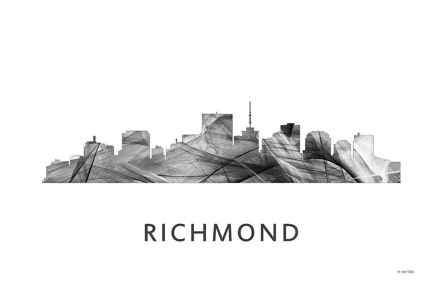 Richmond Virginia Skyline #3 Digital Art by Marlene Watson