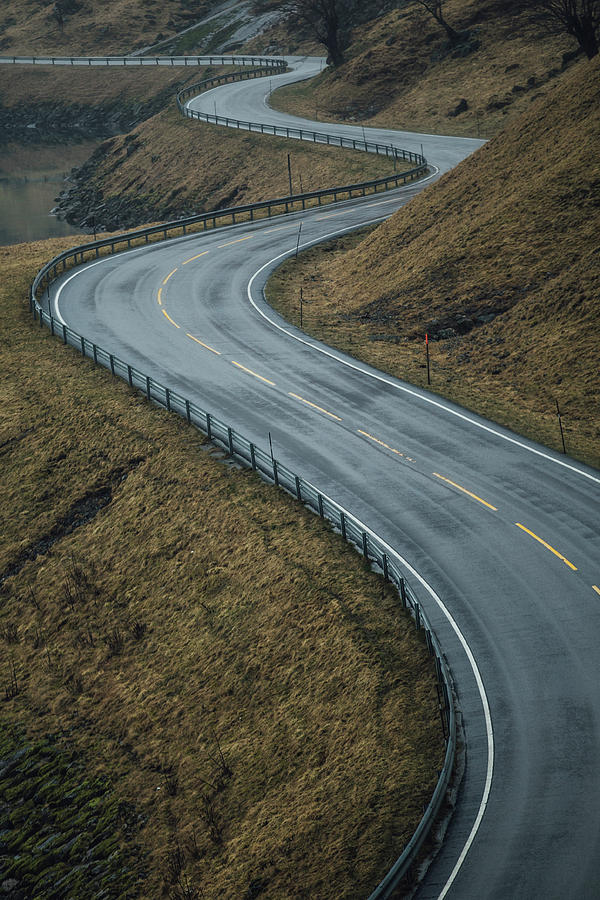 Transportation Photograph - Roads of Norway #6 by Aldona Pivoriene