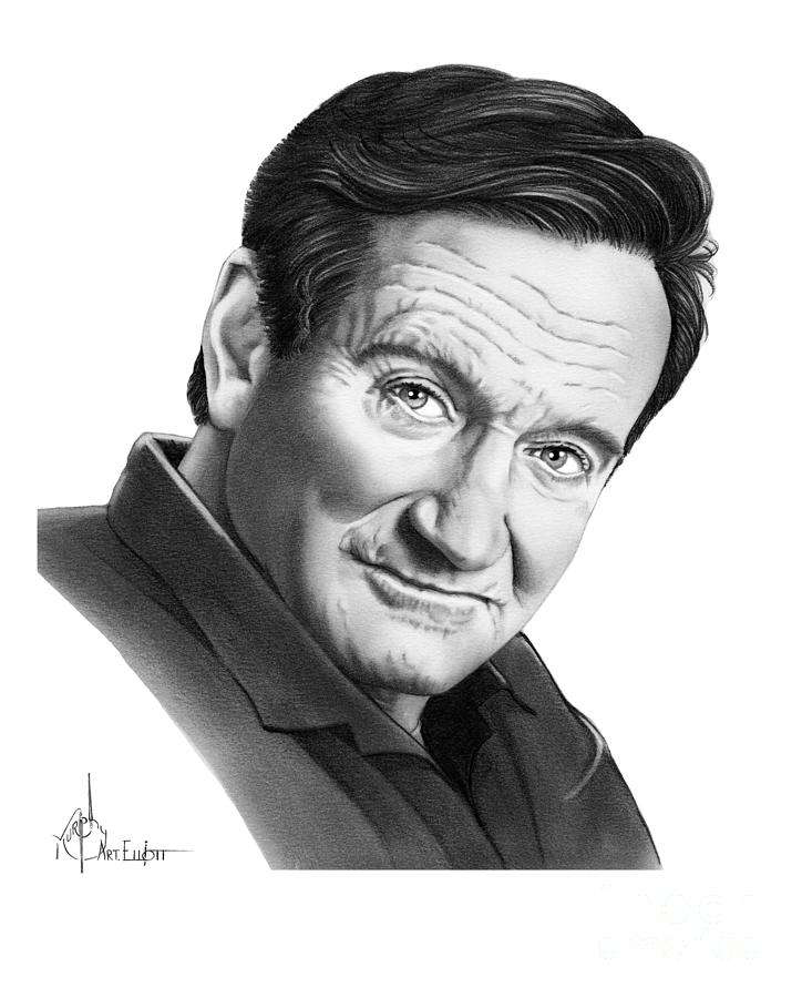 Robin Williams Drawing By Murphy Elliott Pixels