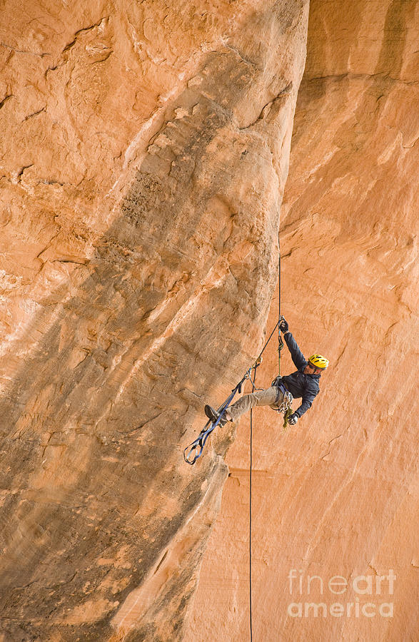 Rock Climbing #3 Photograph by Howie Garber