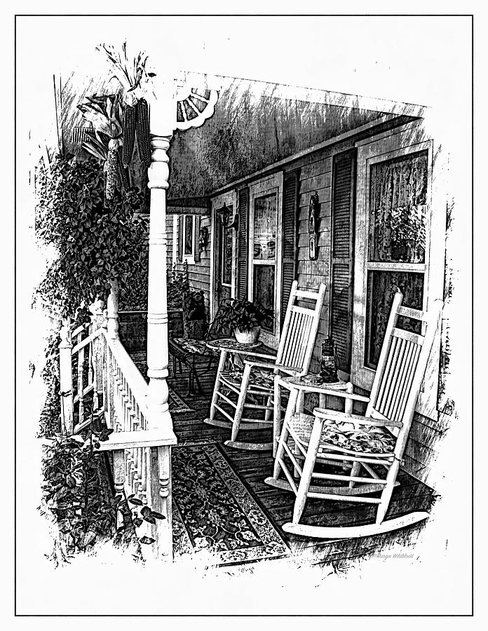 Rocking Chair Photograph - Rockers on the Porch by Margie Wildblood Rocking Chair Photograph - Rockers on the Porch by Margie Wildblood