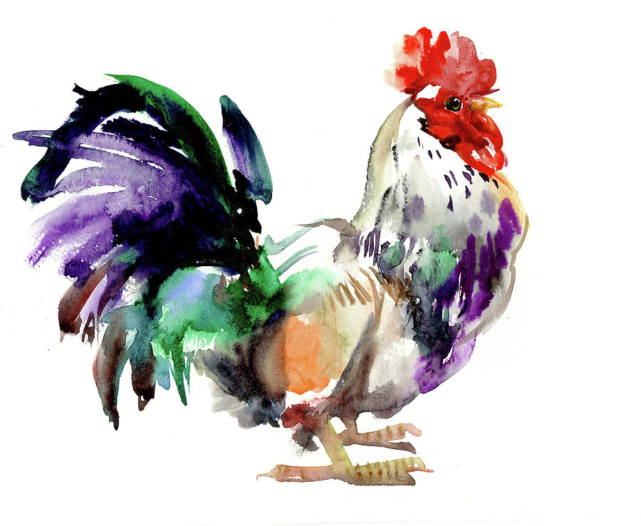 Rooster #3 Painting by Suren Nersisyan