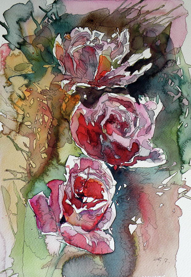 Roses #3 Painting by Kovacs Anna Brigitta