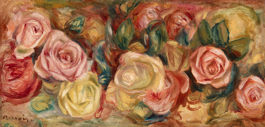 Roses #4 Painting by Pierre-Auguste Renoir