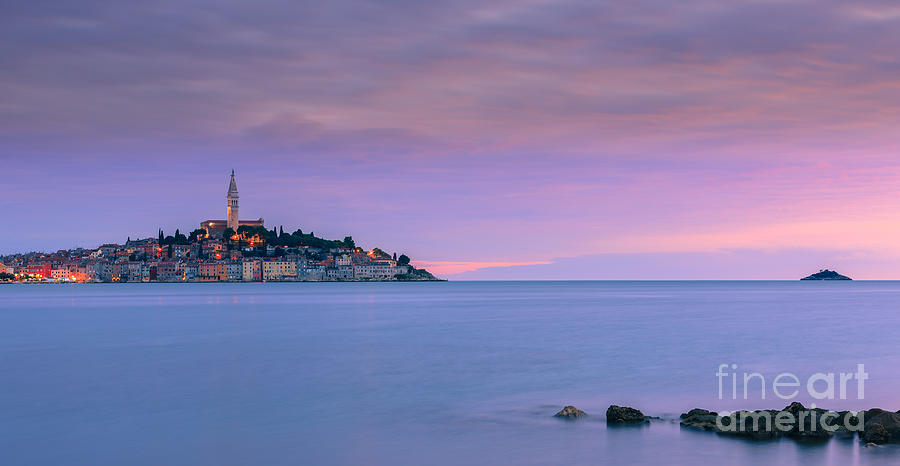 Sunset Photograph - Rovinj is a city on the Istrian peninsula, Croatia #5 by Henk Meijer Photography
