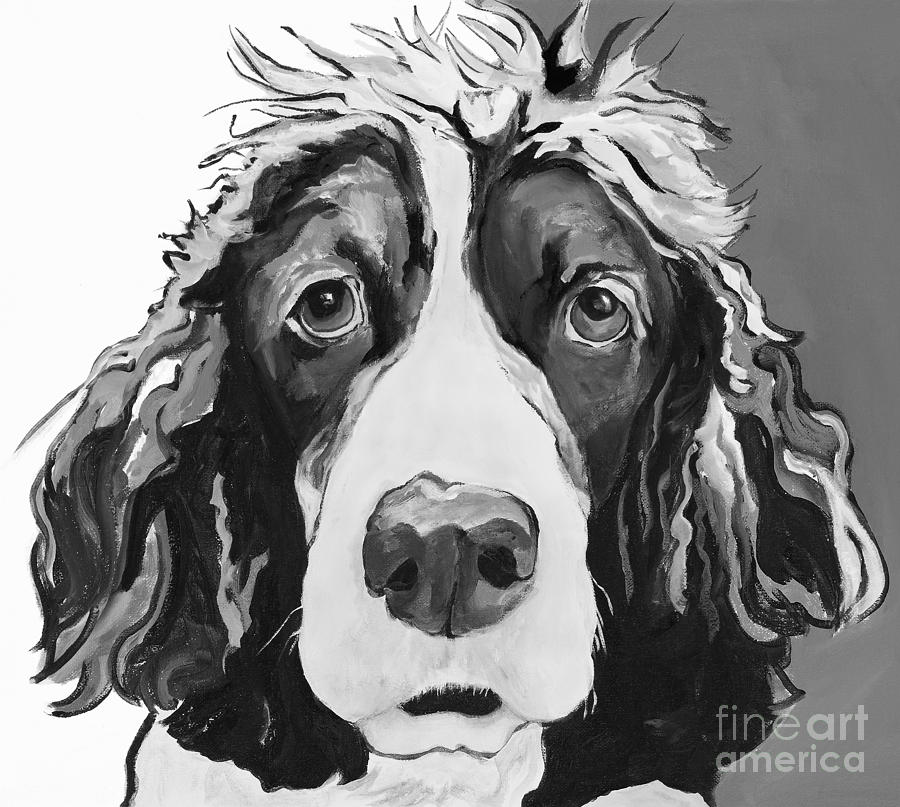 Pet Portraits Painting - Sadie #3 by Pat Saunders-White