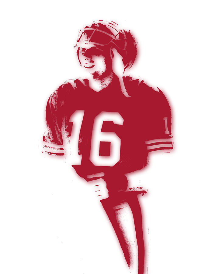 San Francisco 49ers Joe Montana T-Shirt by Joe Hamilton - Fine Art