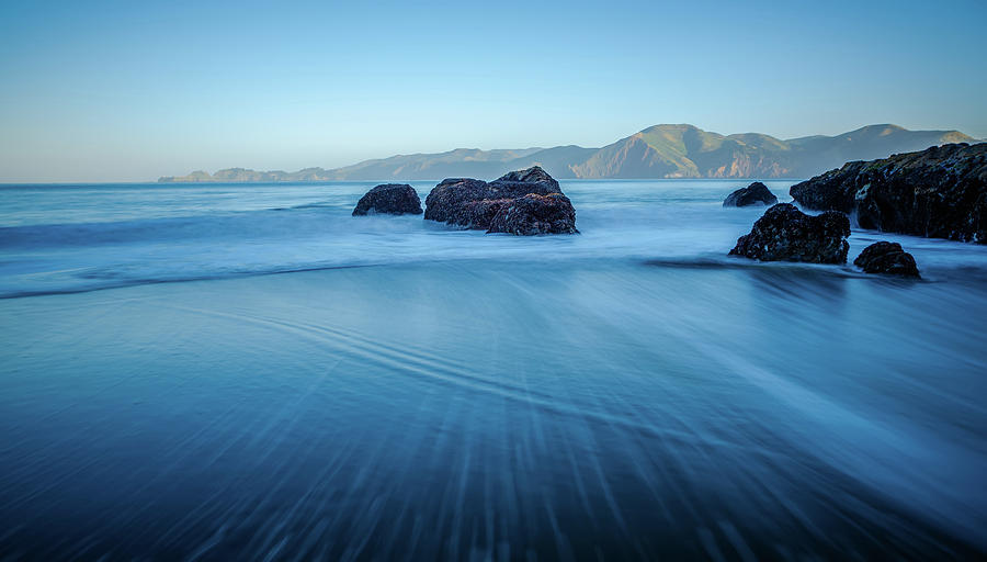 Sand shore and ocean in San Francisco  #3 Photograph by Alex Grichenko