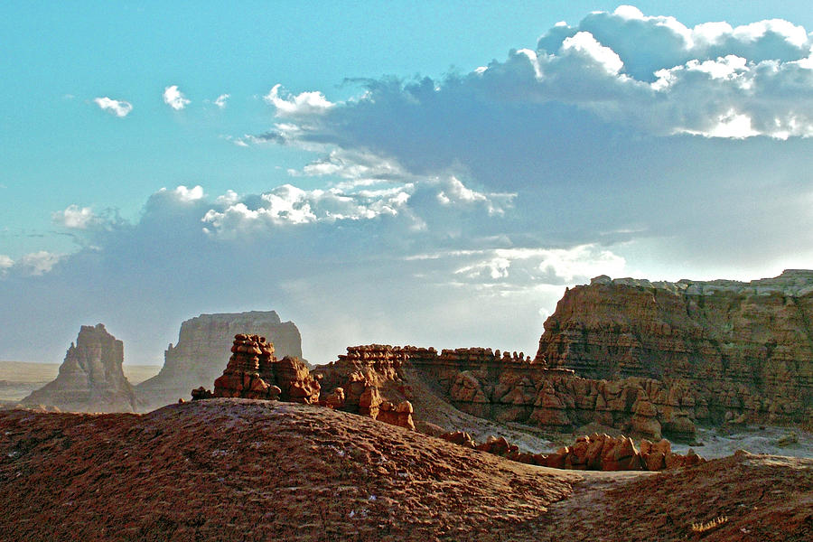 Sandstorm in Valley of the Goblins in Goblin Valley State Park, Utah  #3 Photograph by Ruth Hager
